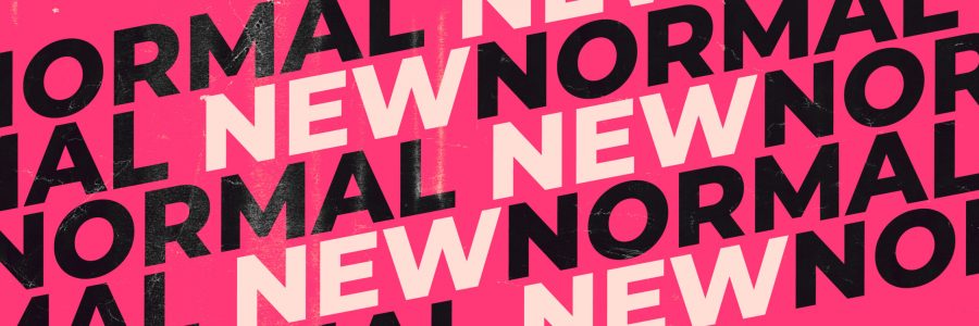 New Normal Bright Pink Texture Text-Title